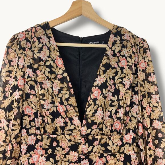 Nasty Gal Nothing Bud Love Button Front Floral Mini Dress - Picture 8 of 10